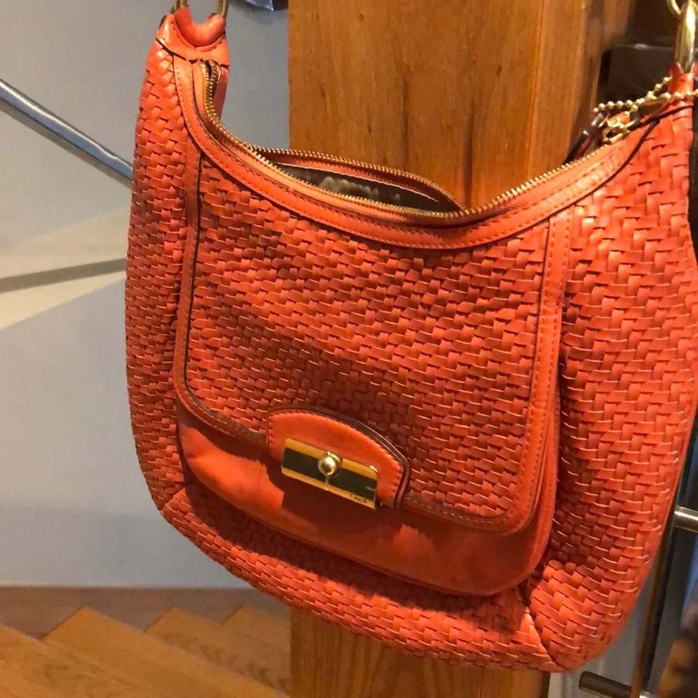 Coach Kristin woven leather purse - Picture 2 of 8